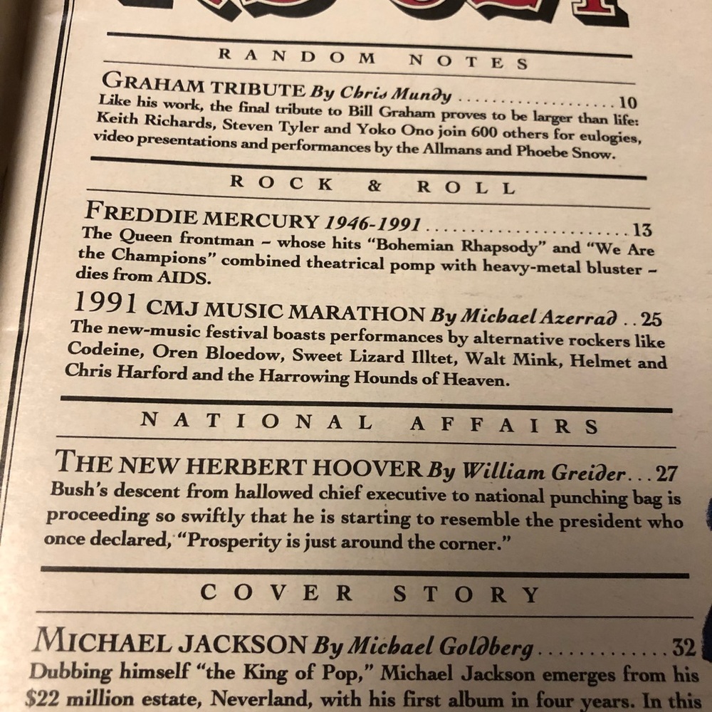 set of 2 1992 ROLLING STONE ISSUE 621 JAN 9 & 2009 MENS QUARTERLY G Q MAGAZINES - Picture 5 of 16